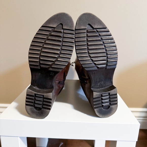 Melia Brown Genuine Leather Knee-High Boots Riding Style EU 37 - Picture 9 of 12